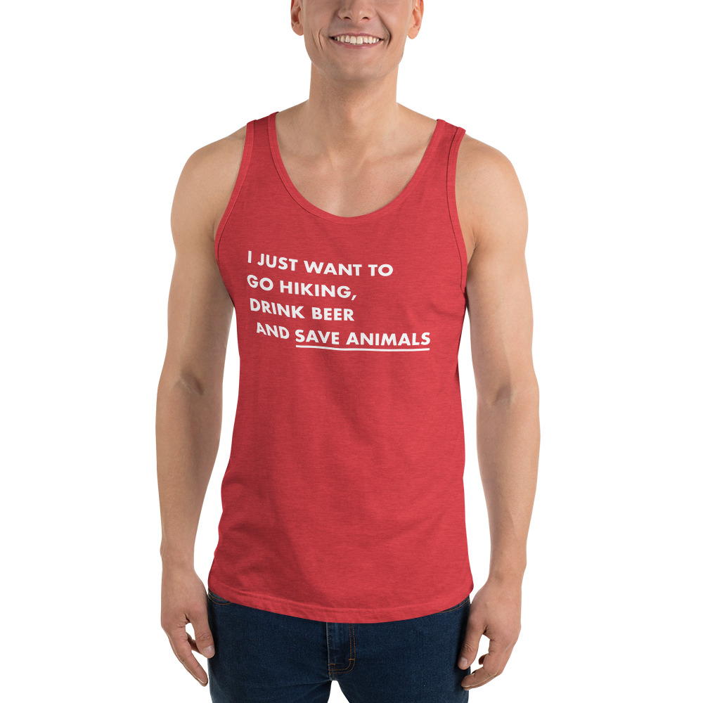 Hike, Beer and Save Animals – Unisex  Tank Top